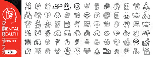 Photos Mental health icon set