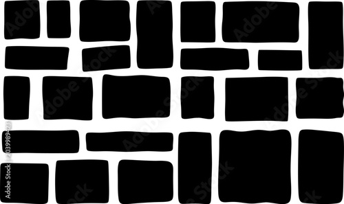 Φωτογραφία doodle frames with uneven shapes wavy irregular rectangles text boxes squares ro