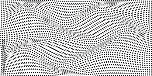 simple black square polka dot wave pattern for banner poster background.