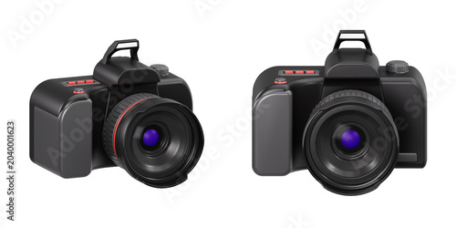 Foto 3D illustration of a professional digital SLR camera