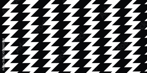 Canvas Print simple black zigzag line pattern for banner poster background.