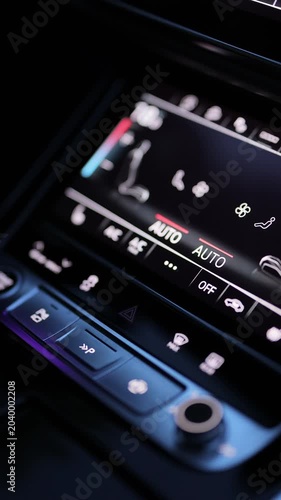 Vertical video of male hand pressing emergency light button on car dashboard. Activating the hazard lights of a vehicle by pressing the button on the dash. Car emergency light signal, warning sign
