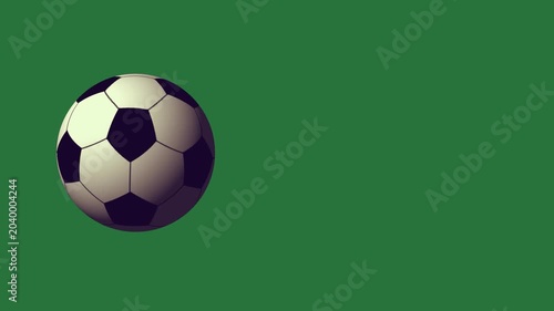 A green background with white border and soccer ball on screen it flying through the air green screen animated chromakey background colorful emotion movement layers composition scene