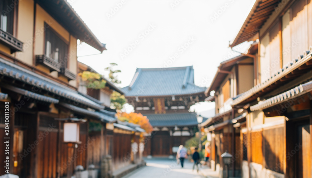 Fototapeta premium ぼやけた日本の古都のイメージ画像 京都・奈良