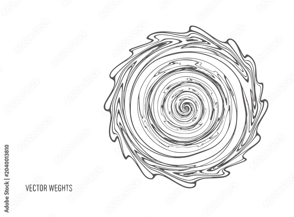 Fototapeta premium Dark grey swirling vortex abstract pattern with jagged edges