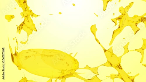 Realistic 3D Render Cooking Oil Splash Animation Background Ultra HD 4K