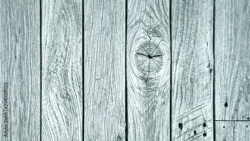 Foto Textured wooden planks with a rustic feel, featuring natural patterns and a hand-drawn musical notation in the lower corner, ideal for artistic backgrounds