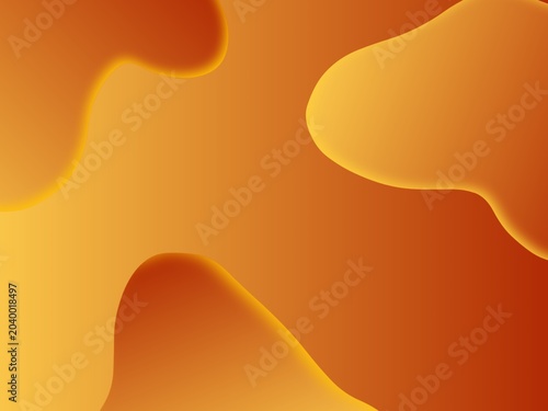 Liquid shape orange tone technology science theme modern background.