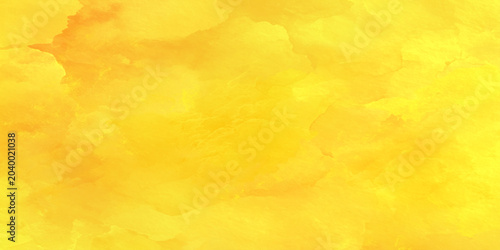 Bild auf Leinwand Vibrant yellow abstract background with soft watercolor clouds texture