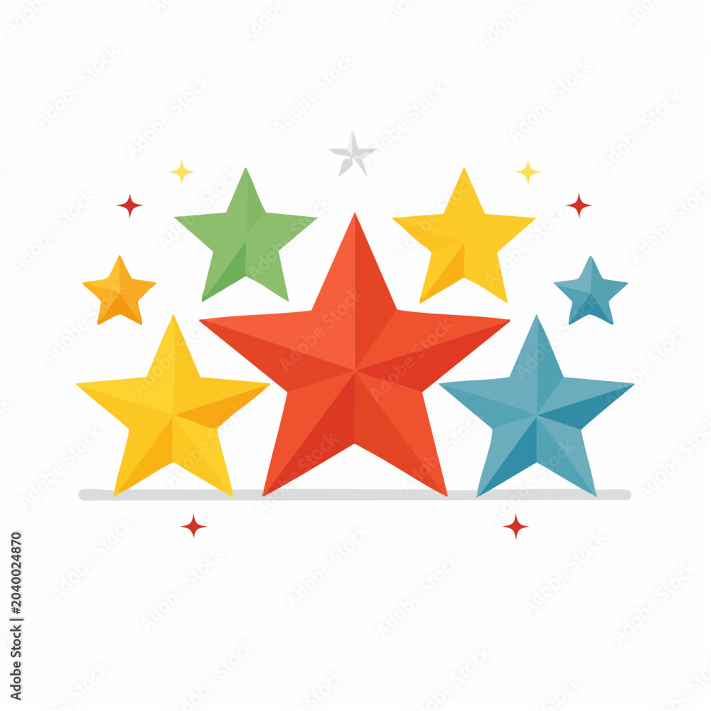 Fototapeta premium Colorful Stars Collection