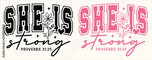 Fotografía She Is Strong SVG, Proverbs 31:25 PNG, Bible Quote Svg, Christian Svg, Strong Wo