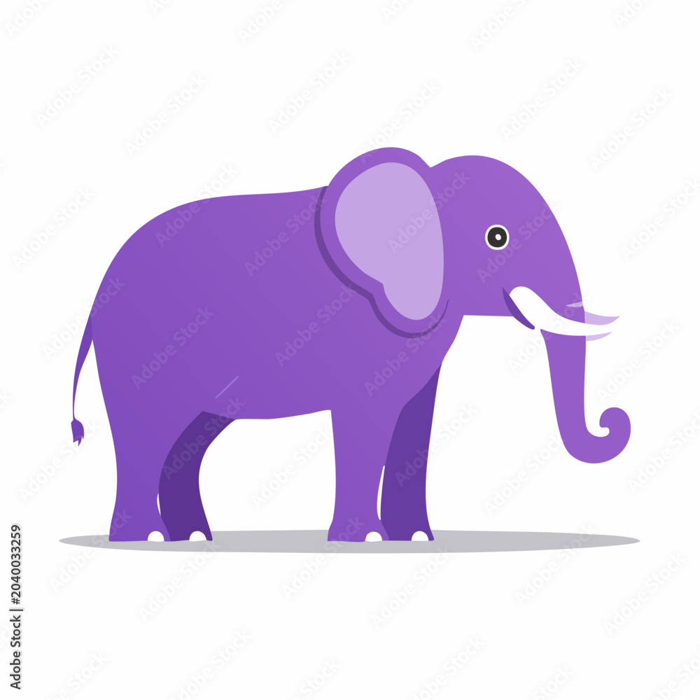 Fototapeta premium Purple Elephant Illustration