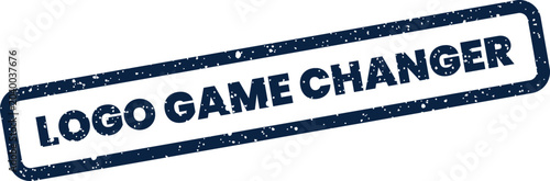 Фотография Authentic rubber stamp mark reading logo game changer inside rectangular border