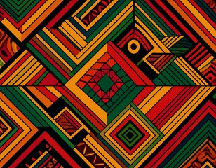 abstract colorful geometric pattern good for kwanzaa black history month juneteenth background greeting card invitation