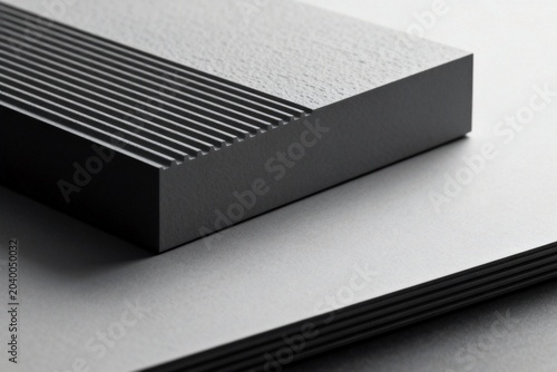 Minimalist Black Business Card with Ridges