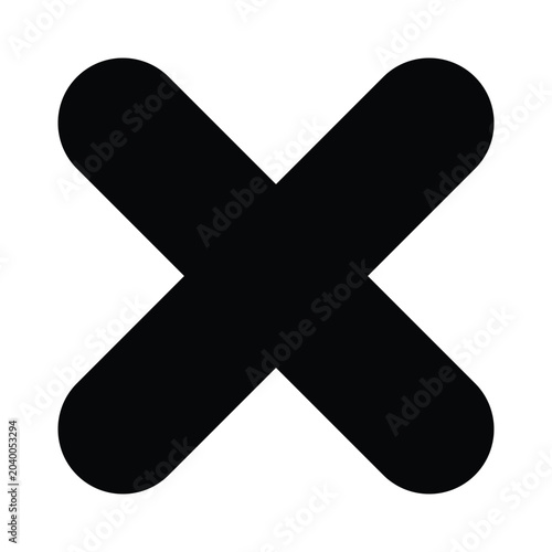 Close X Icon Vector Illustration for Cancel, Exit and Dismiss User Interface Actions