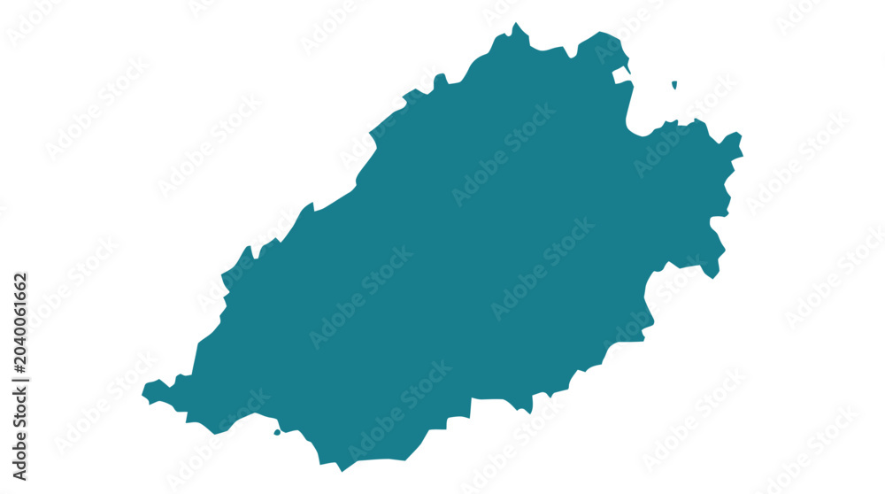 Fototapeta premium Fujian Province China Map Vector Silhouette