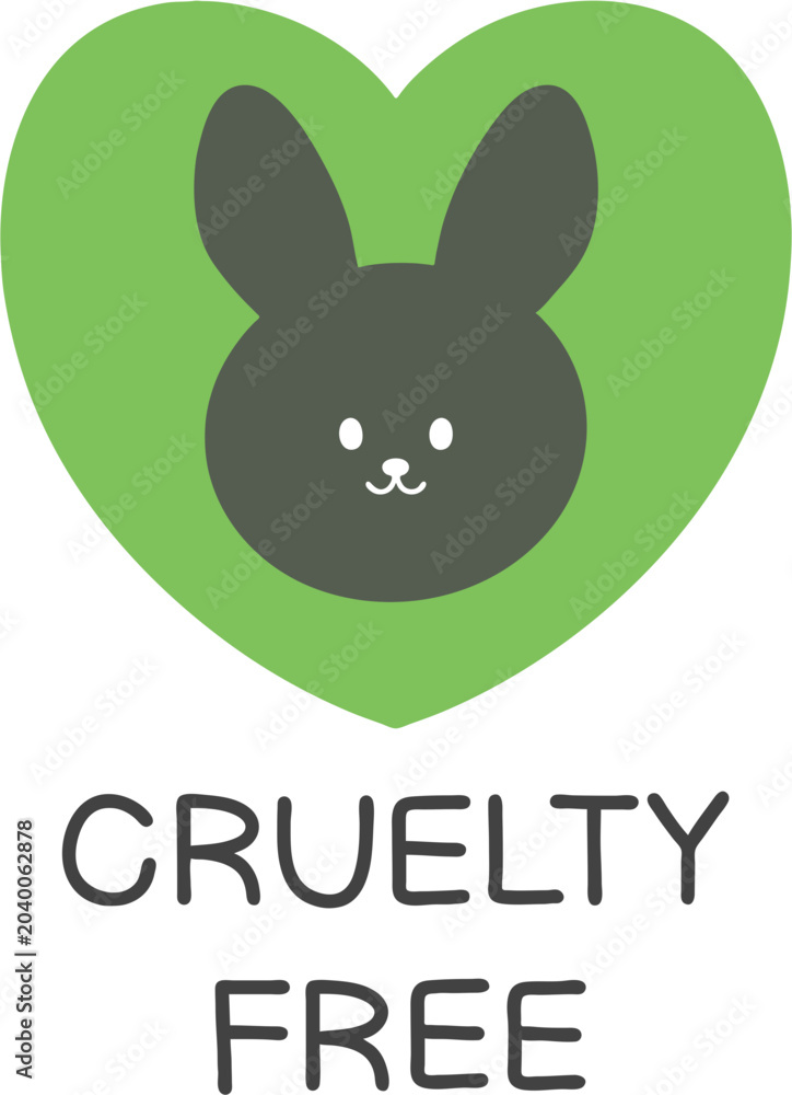 Fototapeta premium Cruelty free, no animal testing mark