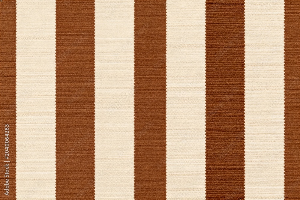 Fototapeta premium Brown and Beige Striped Fabric Texture