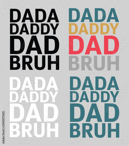 Happy Father's Day Colorful Typography Design