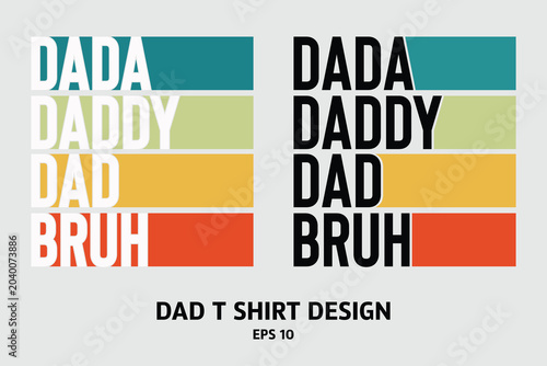 Happy Father's Day Colorful Typography Design