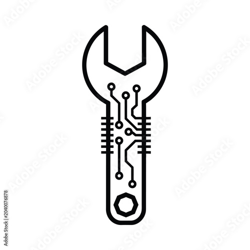 Circuit Board Wrench Illustration