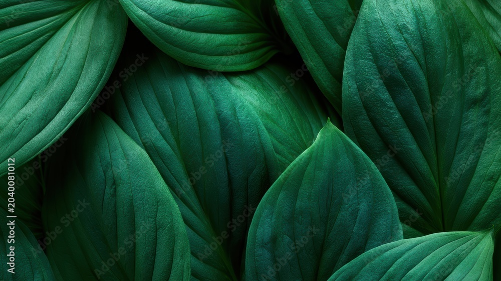 Obraz premium green leaves texture, natural organic botanical background