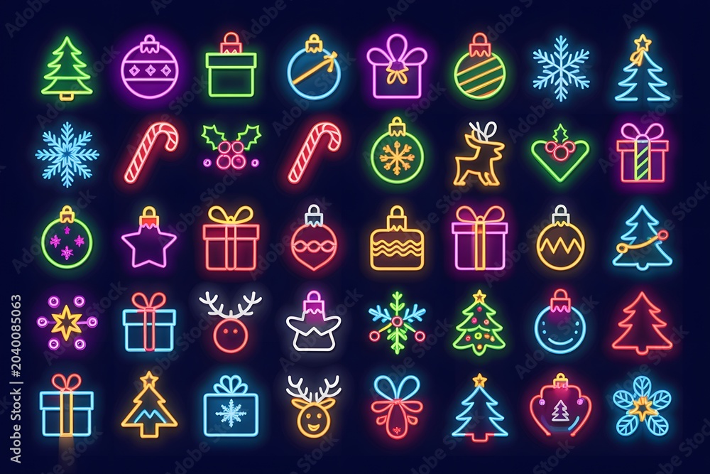 Obraz premium Glowing candy cane bauble star symbol vector high resolution picture