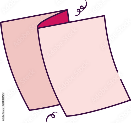 Creative Illustration of Folded Paper Template