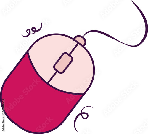 Colorful Illustration of a Computer Mouse