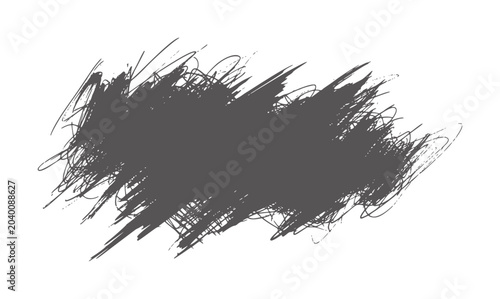 Schilderij op canvas Dark gray scribble texture white