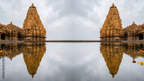 Golden Temple Reflection — Sacred Monsoon Serenity