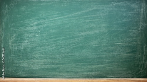 Blank chalkboard in a classroom ready for lessons and learning in a school setting during the daytime