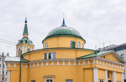 St. Alexander Nevsky Church located in Riga, Latvia. Historic Eastern Orthodox church, cultural heritage in the Latvian capital.