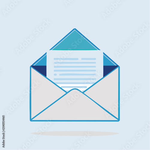 Open Envelope with Document