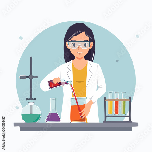 Scientist Conducting Experiment in Laboratory