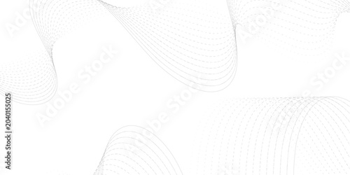 Photography Abstract white wave pattern with gradient dots on white background, dots twisted