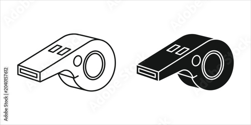 Foto Black and white whistle side by side sport referee