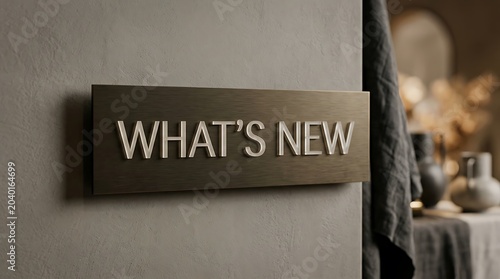 modern text sign what new announcement background  
