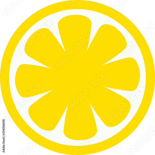 Εκτύπωση καμβά Fresh lemon icon vector illustrations