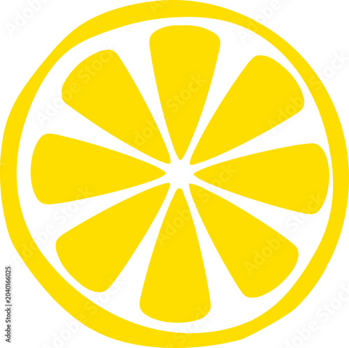Fotografija Fresh lemon icon vector illustrations