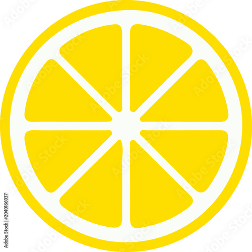 Fotografie Fresh lemon icon vector illustrations