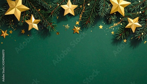 christmas background with golden stars