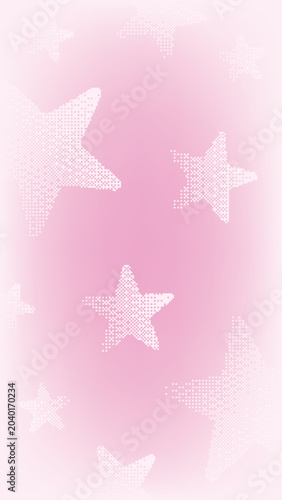 Obraz na plátne Pink starry pixelated mobile wallpaper vector