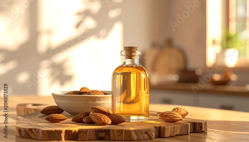 Golden honey drizzling over rustic wooden spoons.