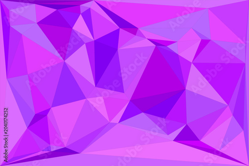 Tableau sur toile Geometric purple triangle pattern wallpaper featuring polygonal facets and abstract shapes