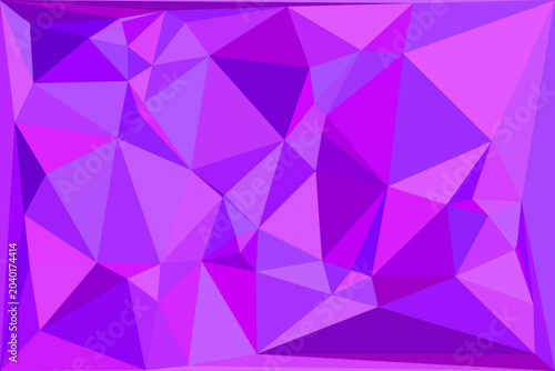 Purple and violet low poly abstract background with intricate triangular mosaic pattern art.