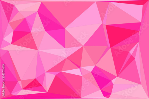Soft pink and magenta geometric pattern with low poly triangle mesh for stylish backgrounds.