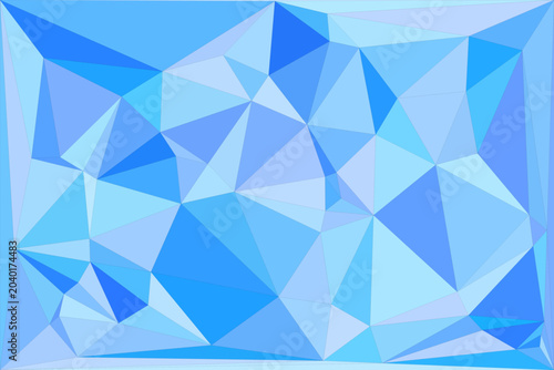 Vibrant blue geometric background featuring triangular mosaic pattern with modern style.