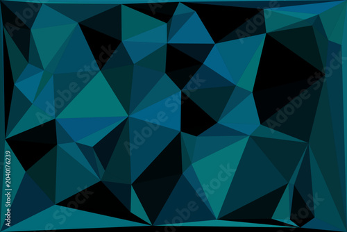 Tableau sur toile Abstract geometric background with dark blue and black triangular mosaic pattern designs